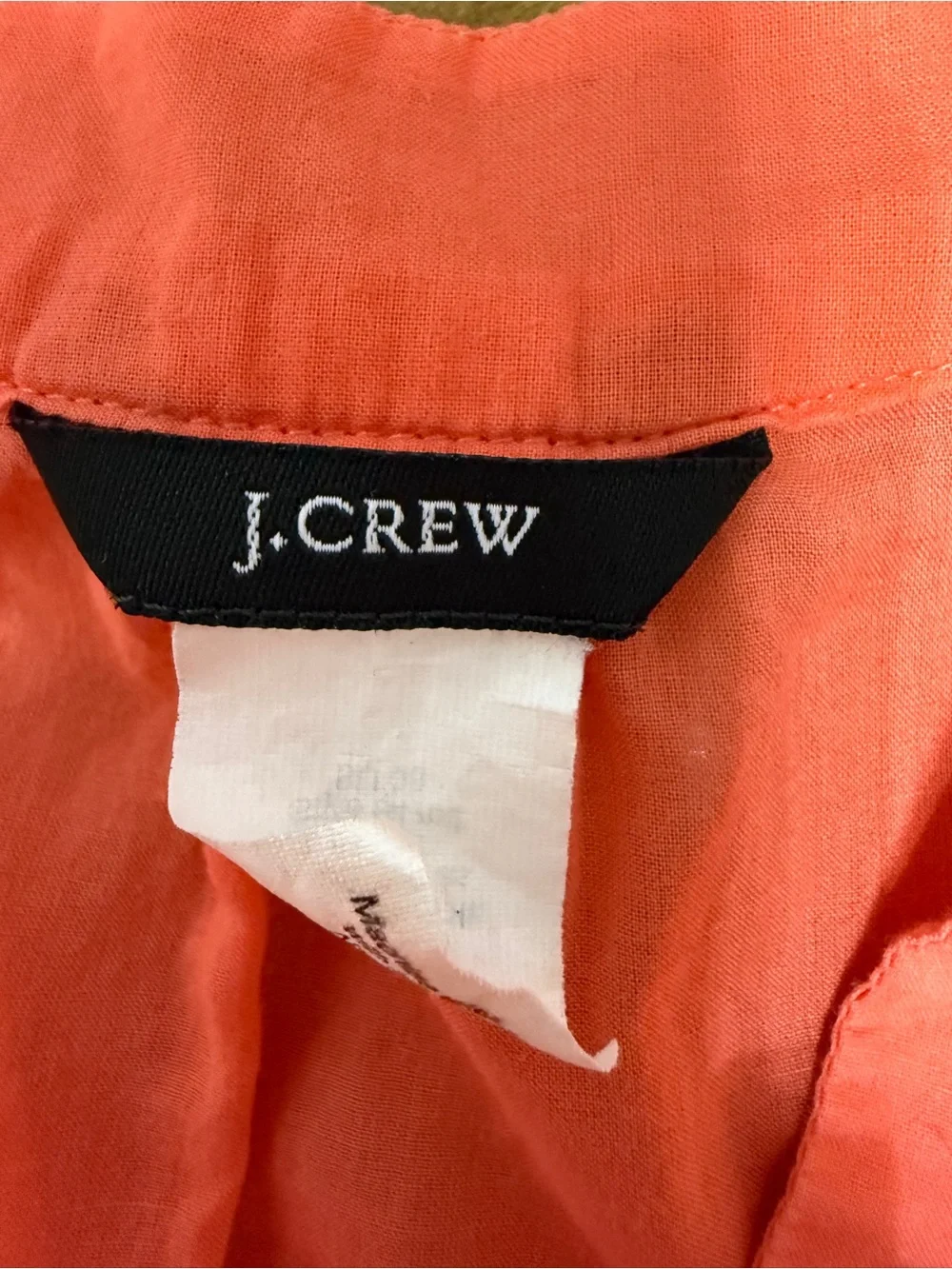 J. Crew Coral Lightweight Tunic Top lightweight cotton